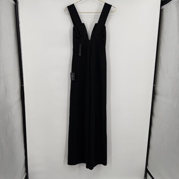 Lulus Black Deep V-Neck Sleeveless Cocktail Formal Maxi Dress Size Small NWT - Picture 5 of 13